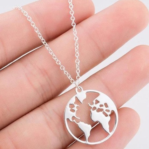 ๐ 3 / $20 ๐ โ๏ธ World map necklace ๐ - Picture 2 of 8